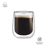 Set 4 Vasos Double Wall Glass Modern 100 ml Home Logics 4 un