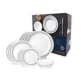 Set 16 Vajilla Boutique Brushed Silver Corelle 1 un