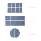 Mantel Square Grid Steel Blue Home Logics 1 un