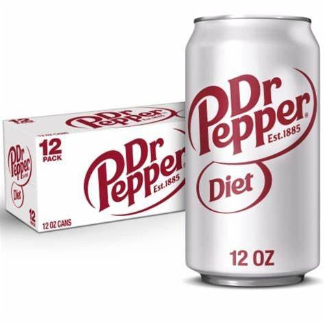 Bebidas Diet Lata Dr. Pepper 12 un x 355 ml