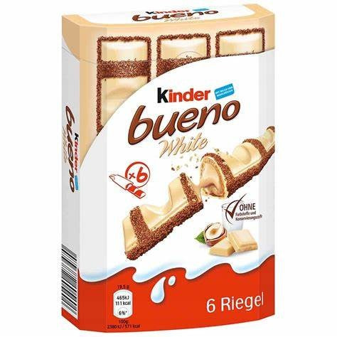 Barra Chocolate Blanco Bueno Kinder 117 g