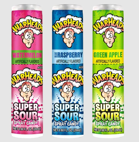 Masticables Super Sour Spray Warheads 12 un x 20 ml