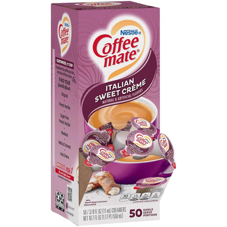 Crema para Café Individual Italian Sweet Coffee-Mate Nestle 50 un x 10 ml