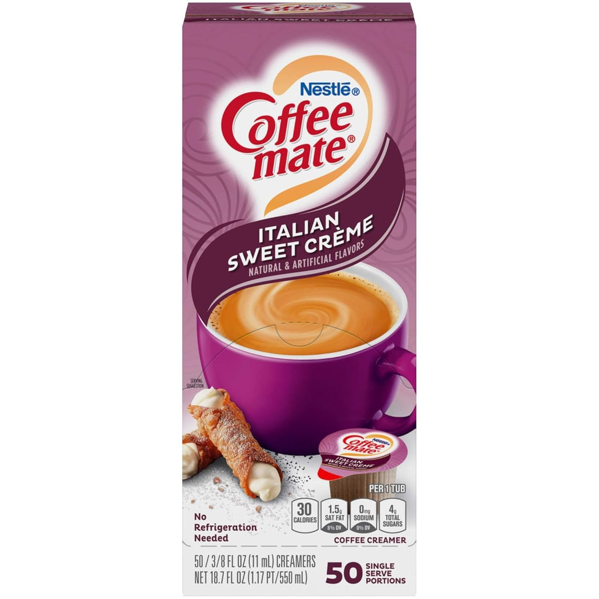 Crema para Café Individual Italian Sweet Coffee-Mate Nestle 50 un x 10 ml