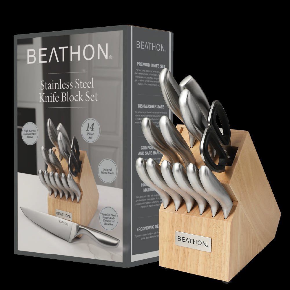 Set Cuchillos 14 Piezas Wooden Block Beathon 1 un