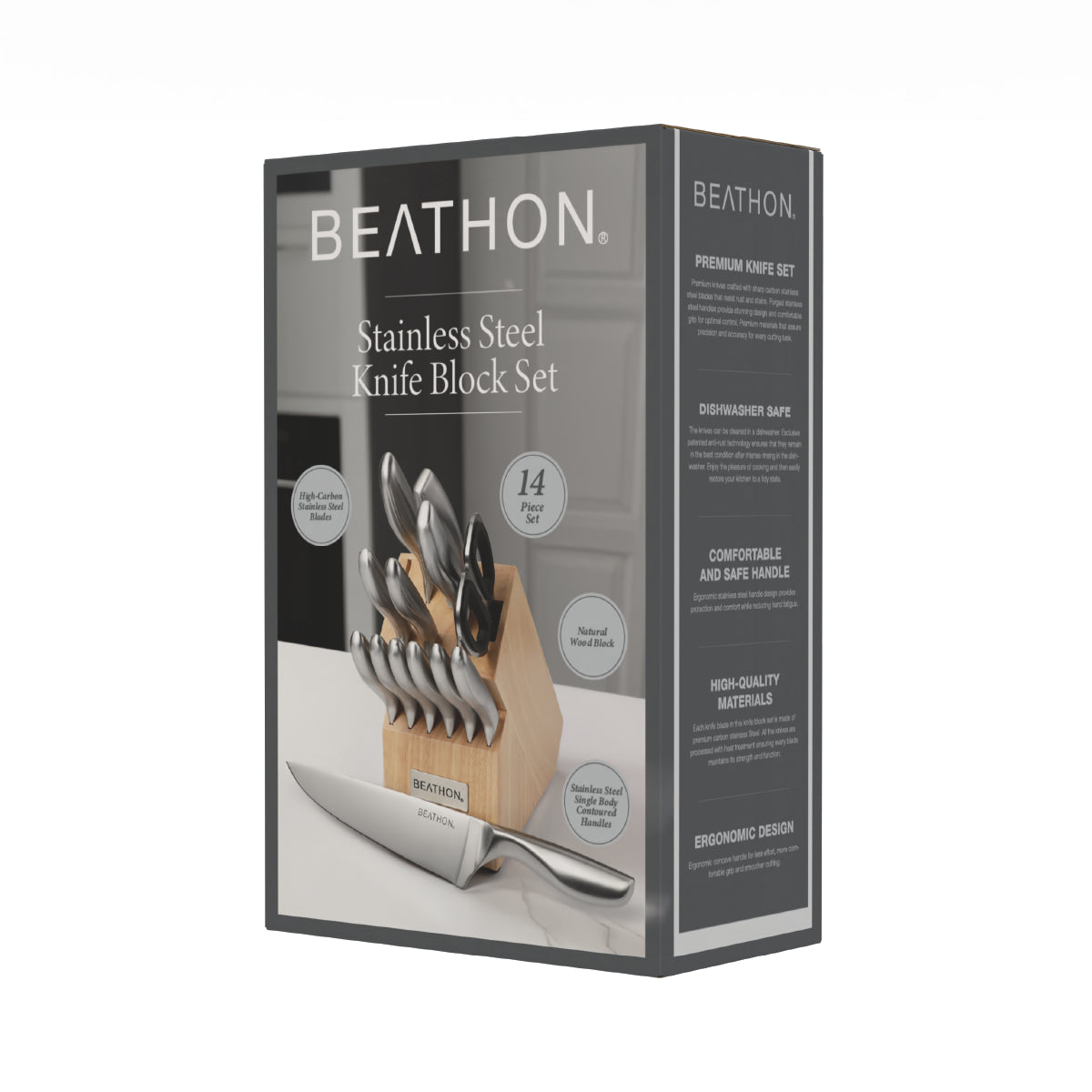 Set Cuchillos 14 Piezas Wooden Block Beathon 1 un