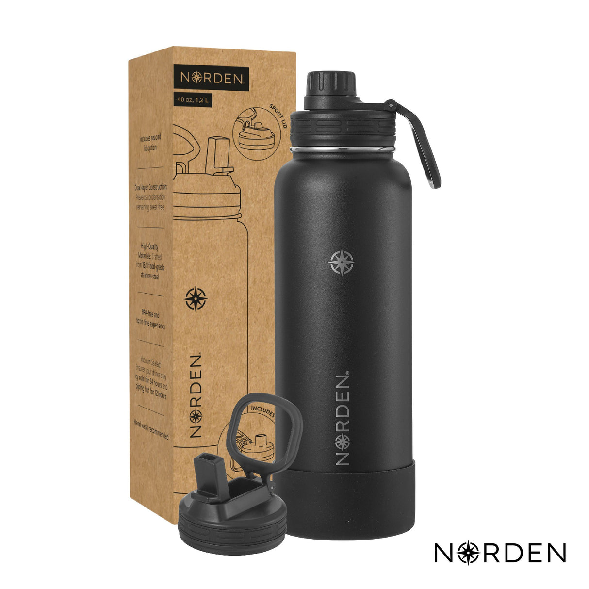 Botella Insulada Flask Black 1200 ml Norden 1 un