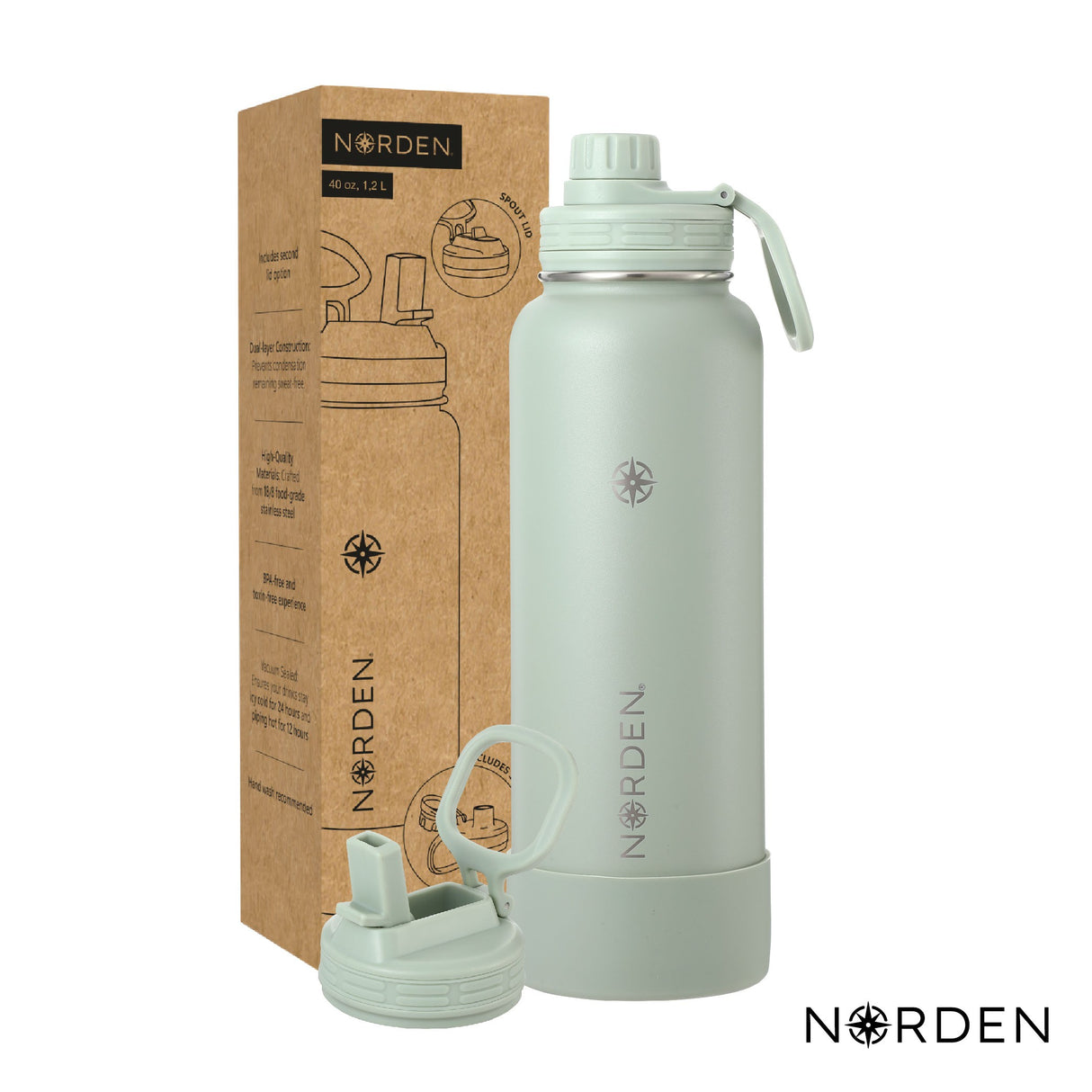 Botella Insulada Flask Light Green 1200 ml Norden 1 un