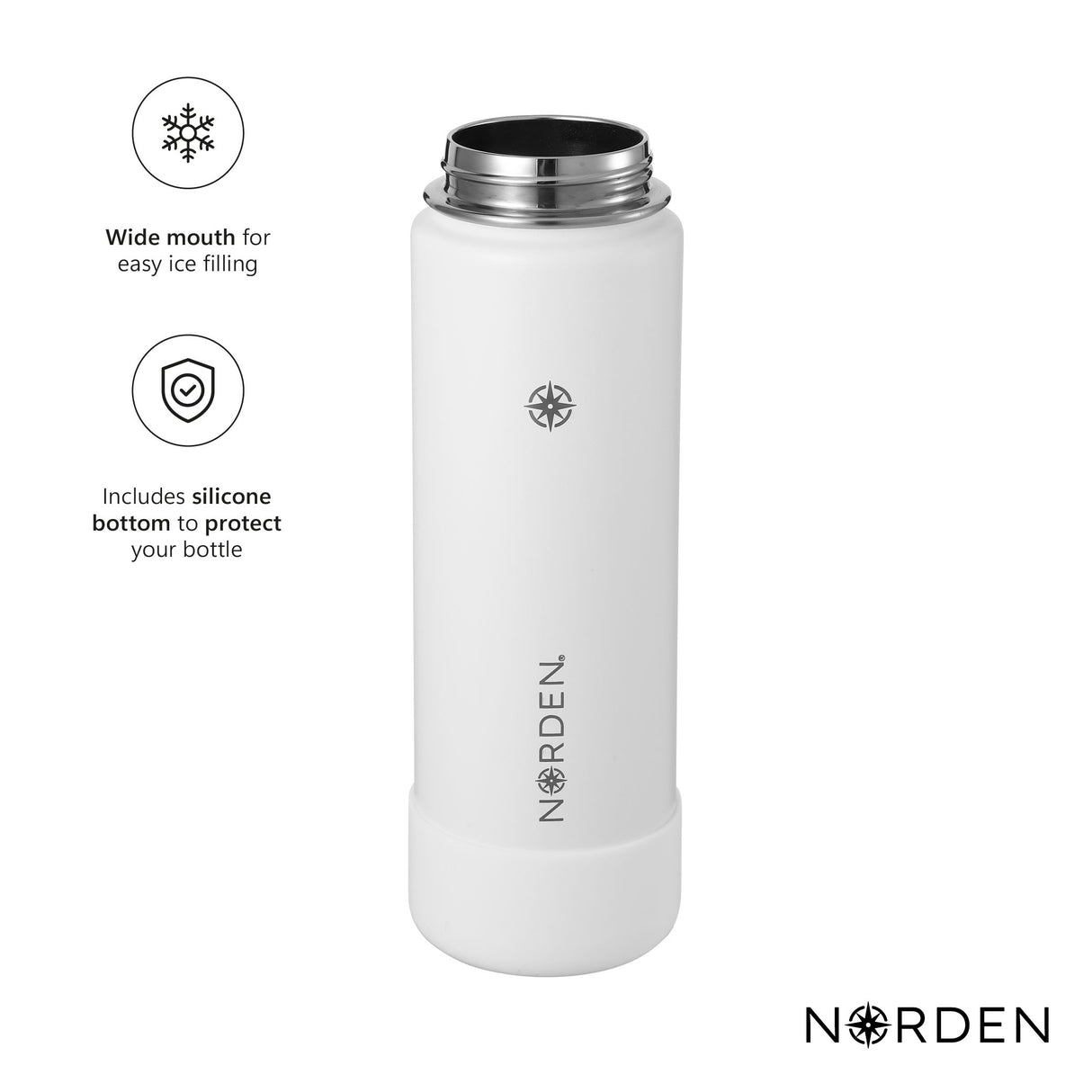 Botella Insulada Flask White 710 ml Norden 1 un