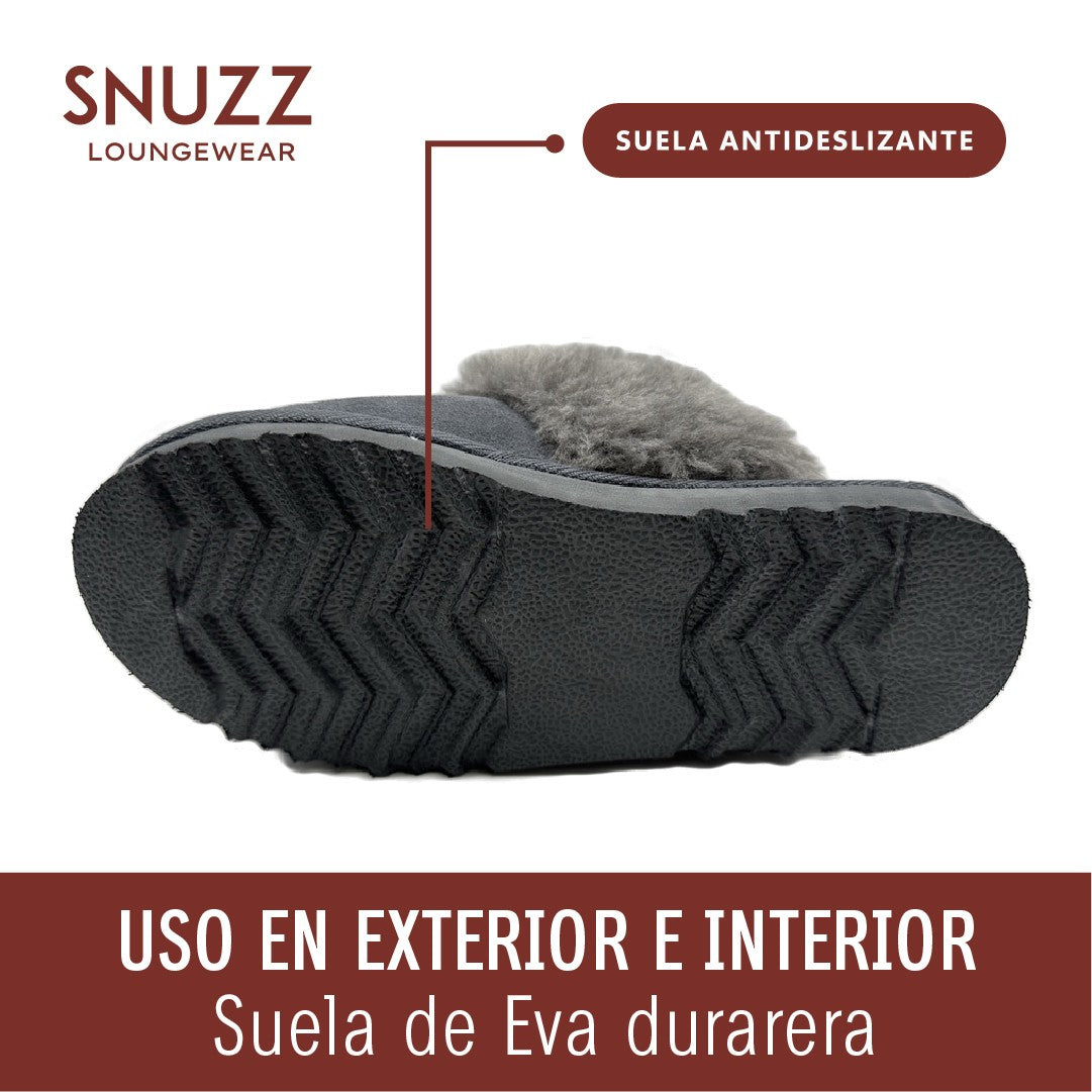 Pantuflas Mujer Bergen Gray Snuzz 1 un