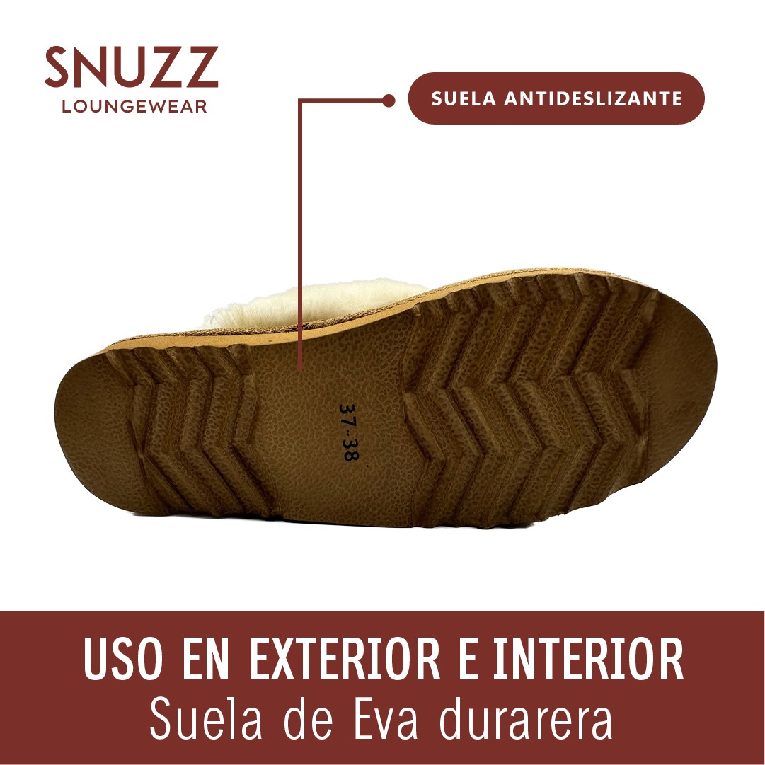 Pantuflas Mujer Bergen Brown Snuzz 1 un