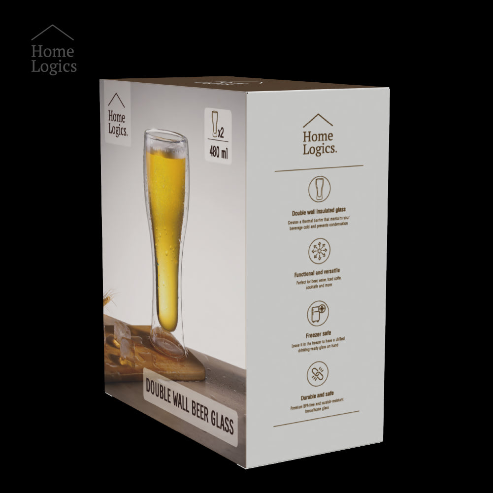 Set 2 Vasos Cerveza 480 ml Home Logics 2 un