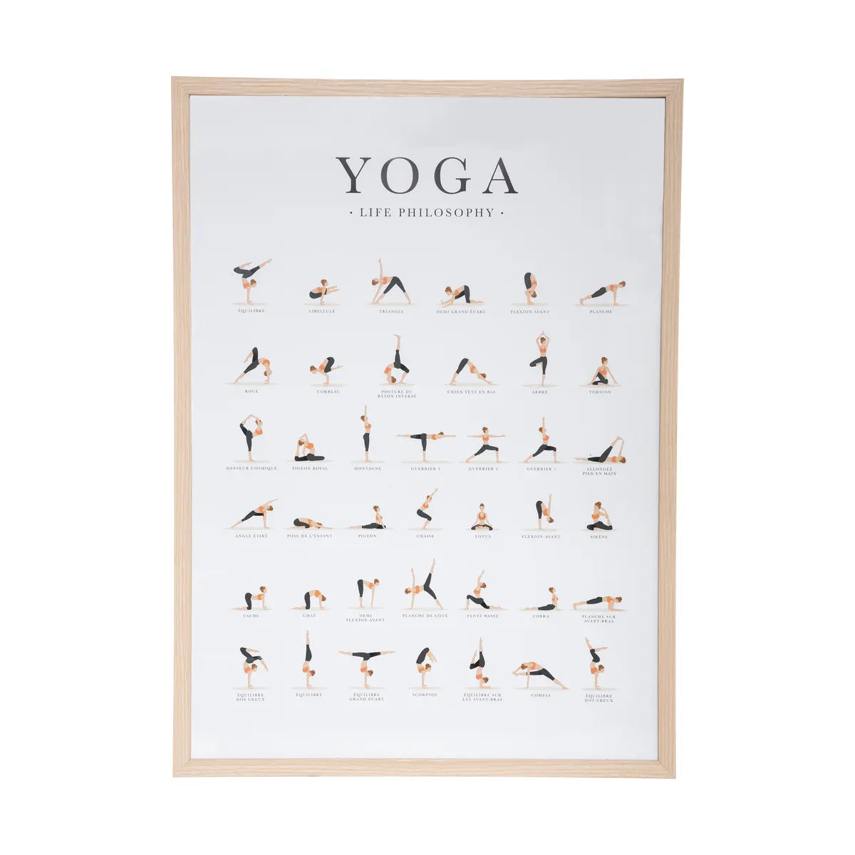 Poster Yoga Enmarcado 52 x 72 cm Atmosphera