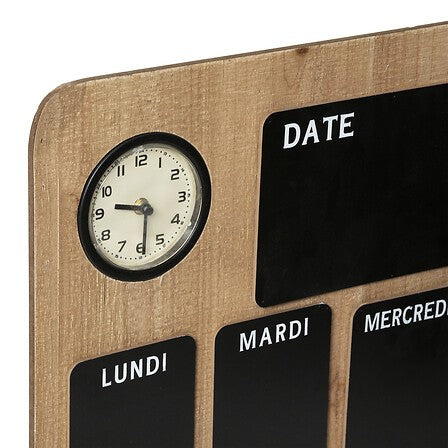 Tablero Semana con Reloj Levy 75 x 56 cm Atmosphera