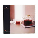 Set 5 Tetera con Tazas Single Wall Glass Aramoro 5 un