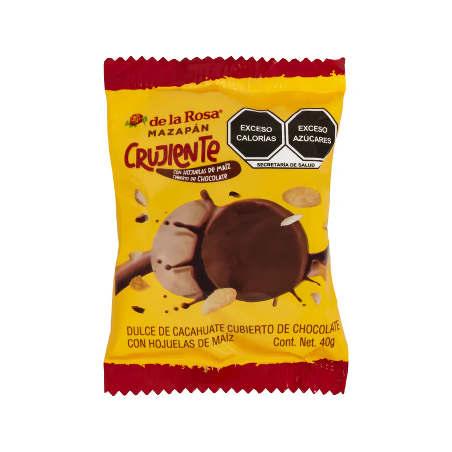 Mazapán de Maní Crujiente con Chocolate De La Rosa 16 x 40 g