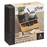 Portacápsulas Café con Cajones Bamboo Black 5five 1 un