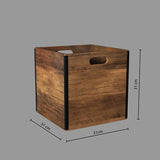 Caja Almacenamiento Apilable Madera 31 x 31 cm 5five