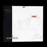 Set 5 Tetera con Tazas Single Wall Glass Aramoro 5 un