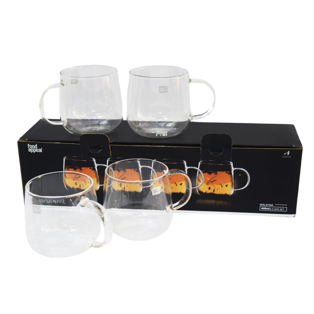 Set 4 Vasos Single Wall Glass 400 ml Food Appeal 4 un