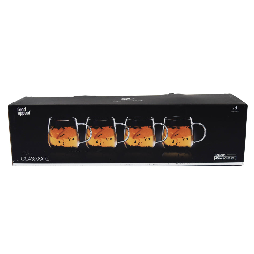 Set 4 Vasos Single Wall Glass 400 ml Food Appeal 4 un