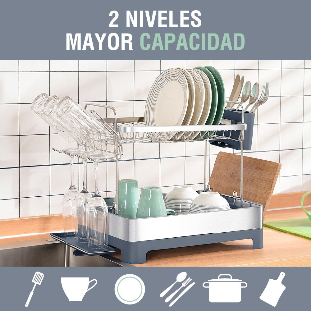 Secador Platos 2 Niveles Home Logics 1 un