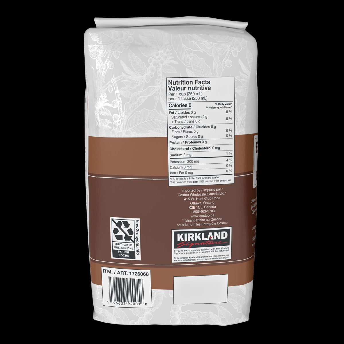 Café Espresso Grano Entero Kirkland 1.13 kg