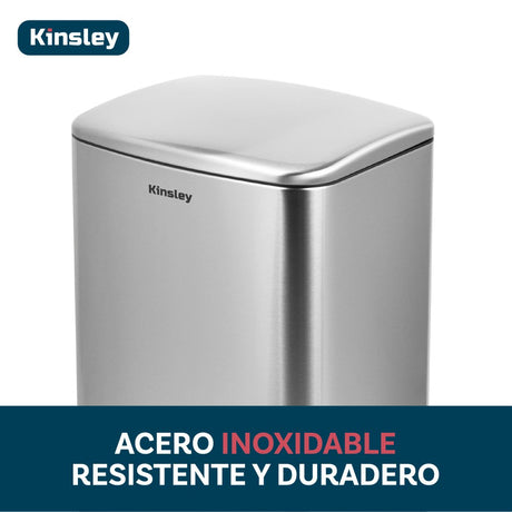 Basurero con Pedal Acero Inoxidable 40L Kinsley 1 un