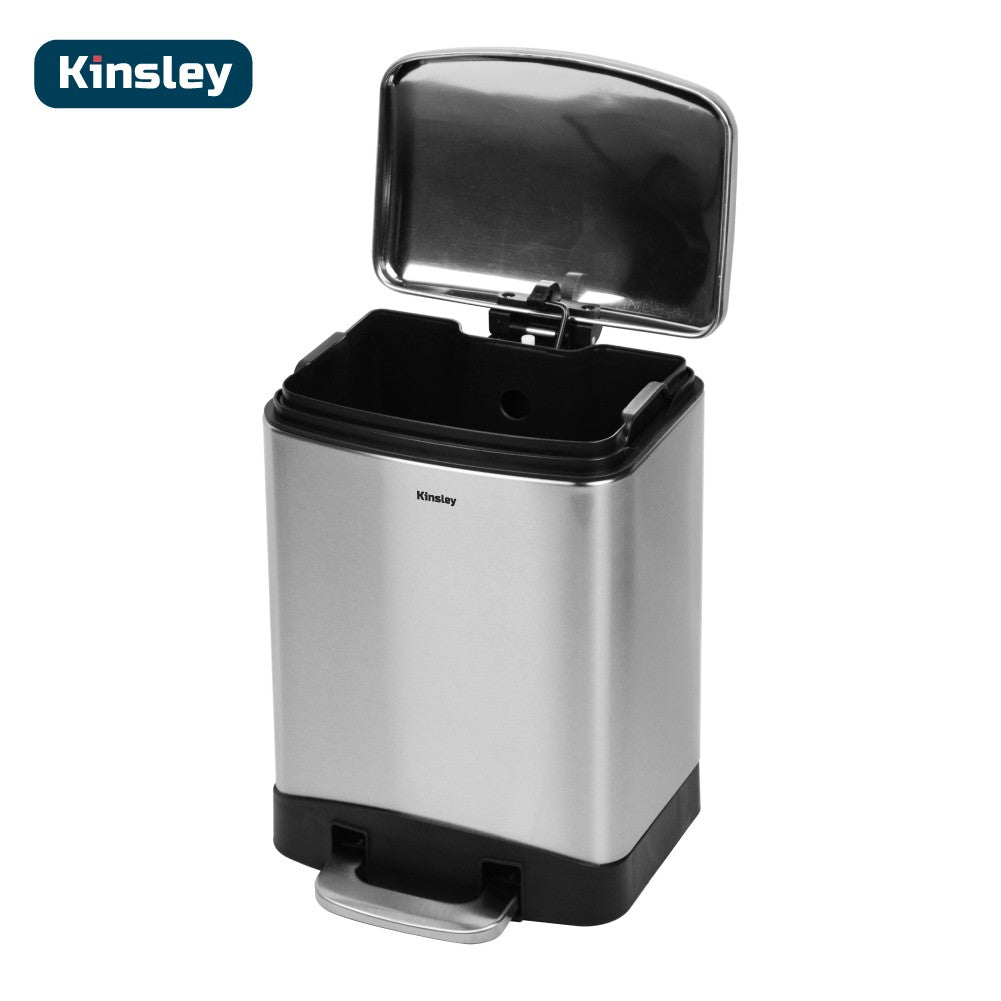 Basurero con Pedal Acero Inoxidable 12L Kinsley 1 un