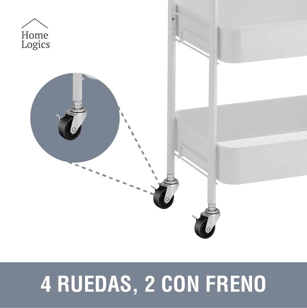 Carrito Multifuncional 4 Niveles White Home Logics 1 un