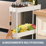 Carrito Almacenaje Plástico 4 Niveles White Home Logics 1 un