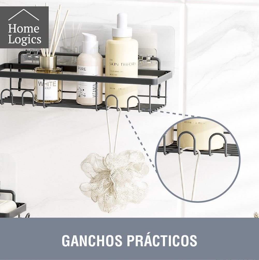 Organizador Ducha Adhesivo Set 4 Home Logics 1 un