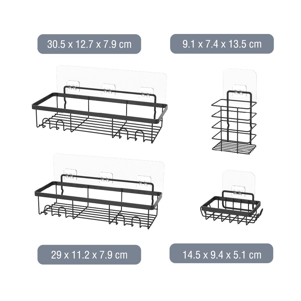 Organizador Ducha Adhesivo Set 4 Home Logics 1 un