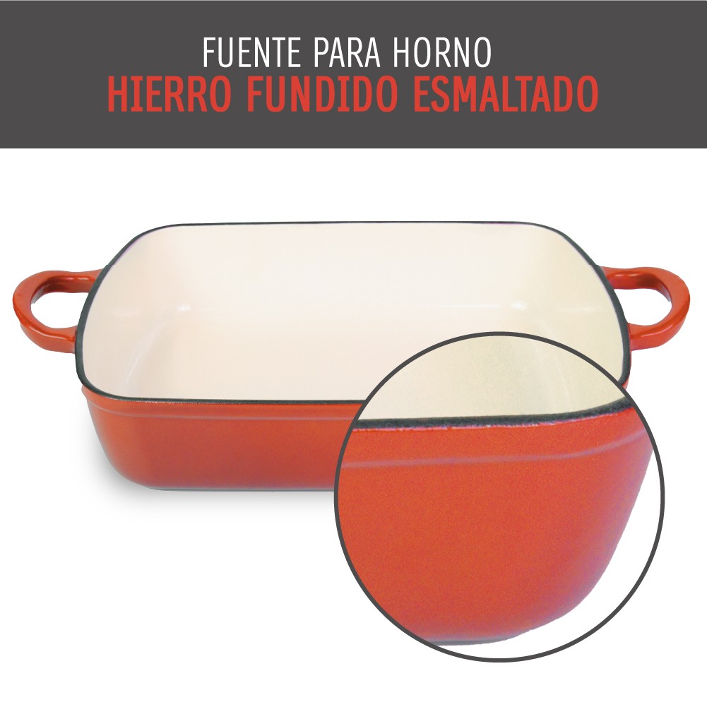 Fuente para Horno Hierro Forjado Red Beathon 1 un