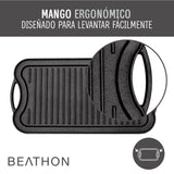 Plancha Reversible Curada Hierro Forjado Beathon 1 un