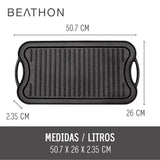 Plancha Reversible Curada Hierro Forjado Beathon 1 un