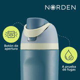 Botella Acero Inoxidable Blue 600 ml Norden 1 un