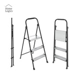 Escalera Plegable 3 Peldaños Aluminio Home Logics 1 un