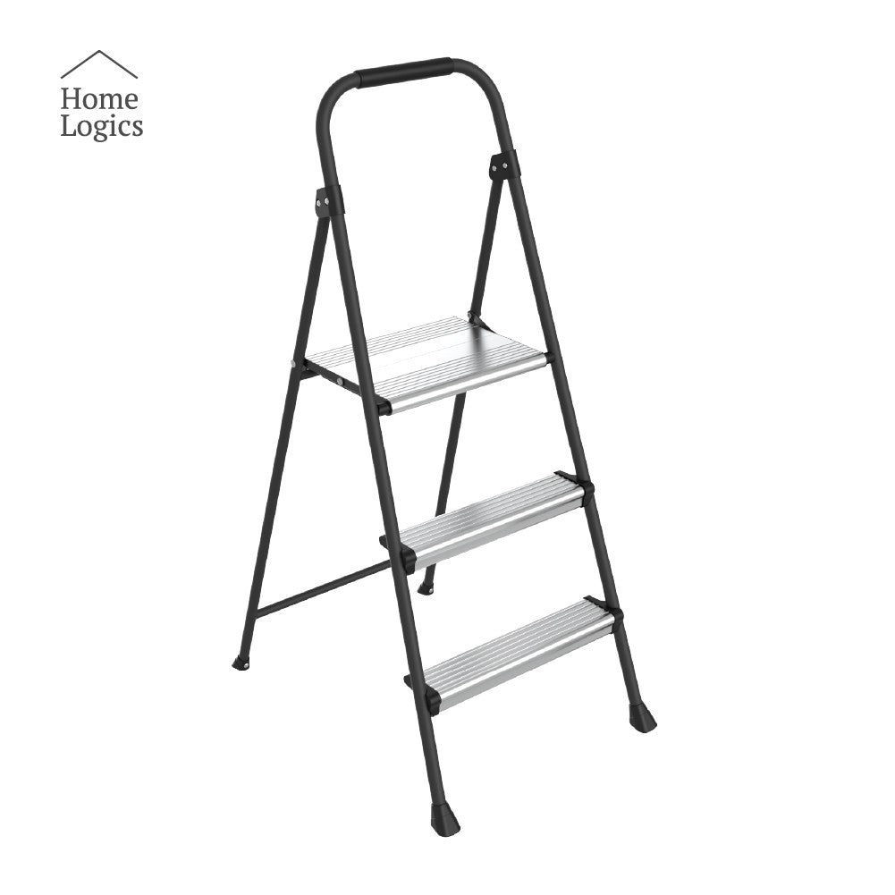 Escalera Plegable 3 Peldaños Aluminio Home Logics 1 un