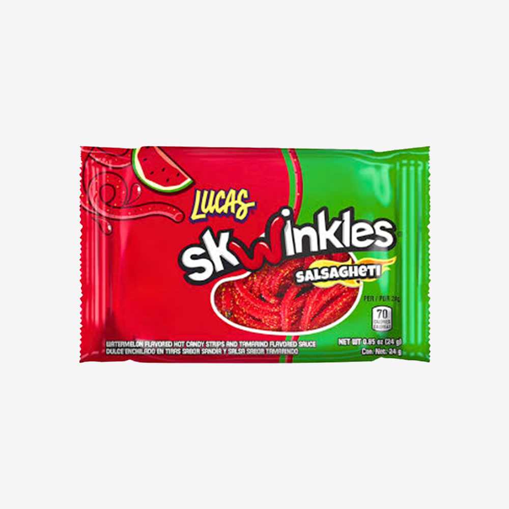 Caramelos Skwinkles Salsaghetti Sandía Picante Lucas 24 g