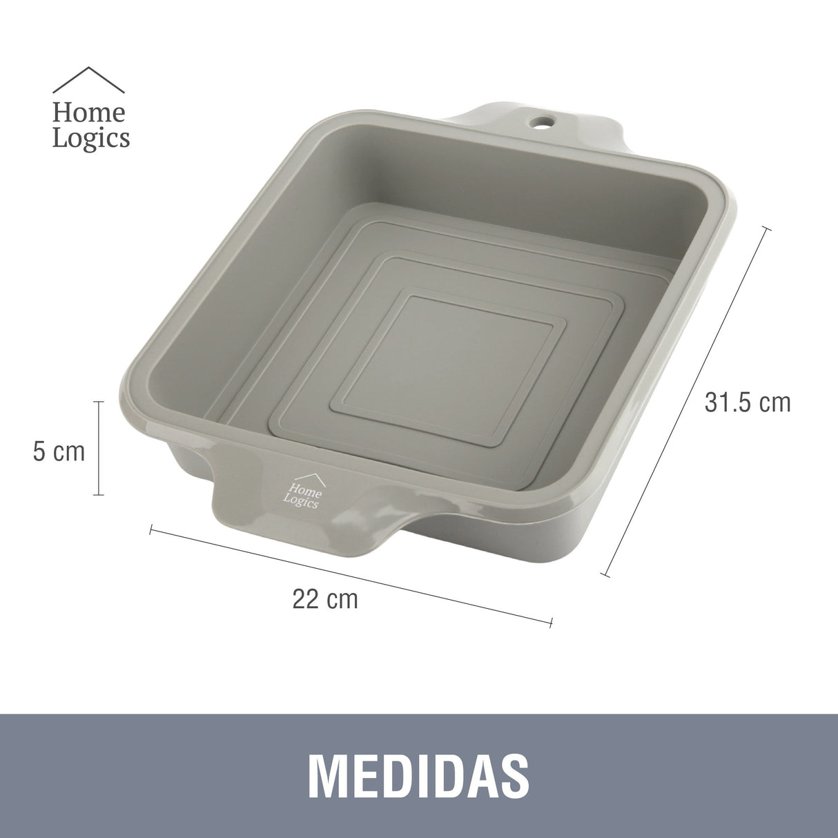 Molde Silicona Cuadrado Home Logics 1 un