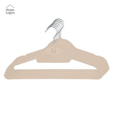 Set 30 Colgadores de Ropa Antideslizantes Beige Velvet Home Logics 30 un