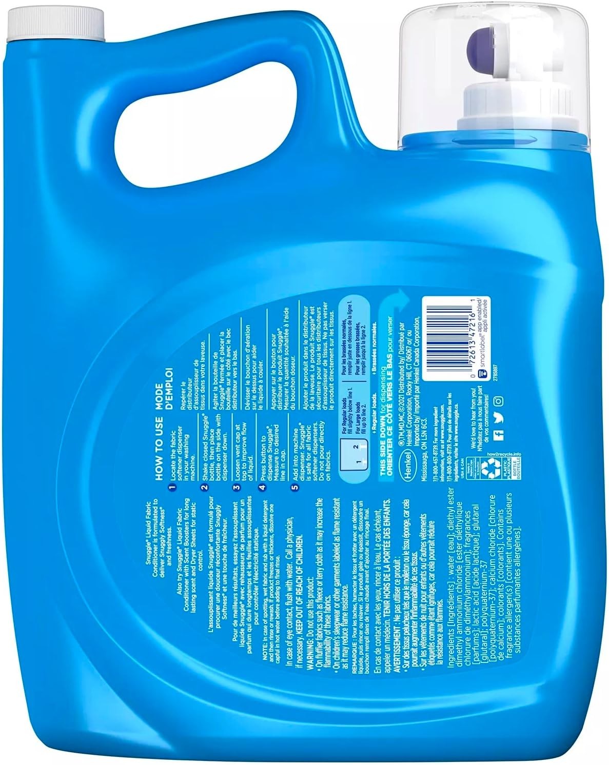 Suavizante Líquido Blue Sparkle Snuggle 5.55 L