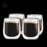 Set 4 Vasos Double Wall Glass Modern 100 ml Home Logics 4 un