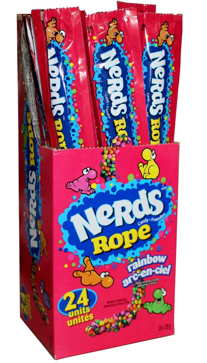 Masticables Rope Rainbow Nerds 24 un x 26 g