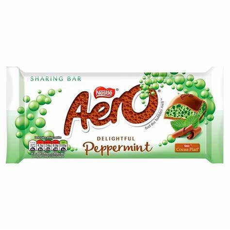 Barra Chocolate Aero Peppermint Nestle 90 g