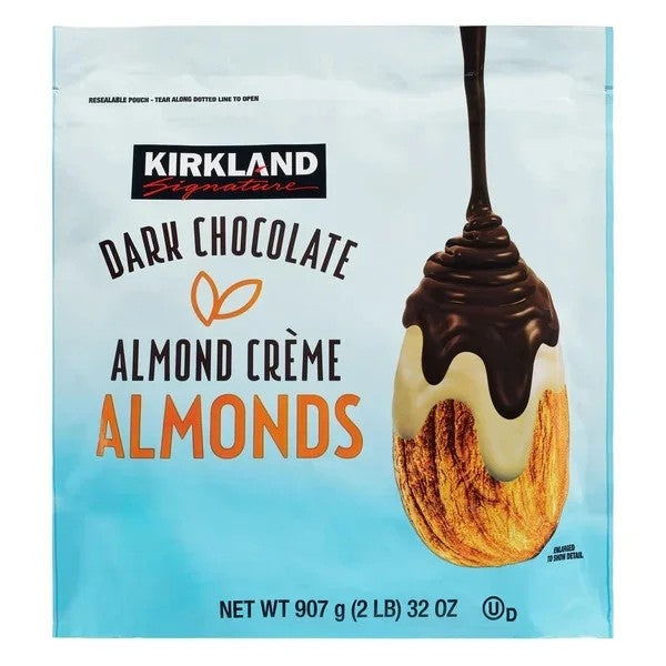 Almendras Bañadas en Crema Almendras y Chocolate Negro Kirkland 907 g