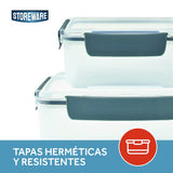 Set 12 Contenedores Herméticos Alimentos Storeware 12 un