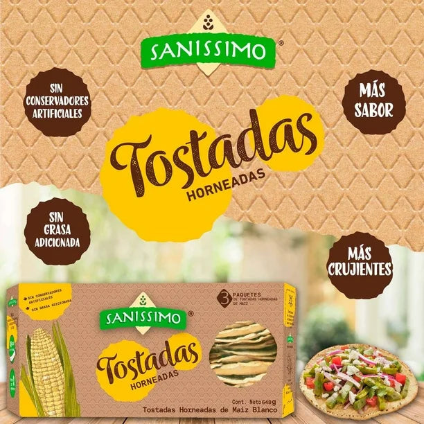 Tostadas de Maíz Horneadas Sanissimo 648 g