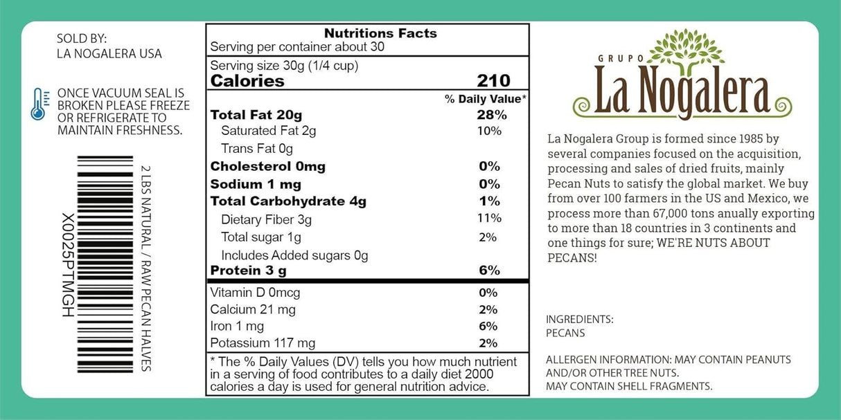 Nueces Pecanas en Mitades La Nogalera 907 g